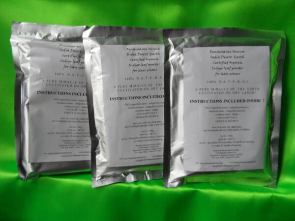 indigo organic hair dye packets