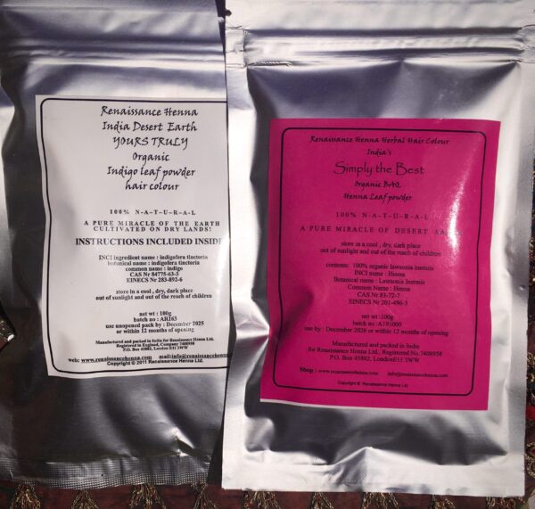 organic henna and organic indigo organic brown natural hair dye