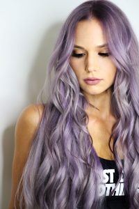 Hibiscus add in to blonde hair