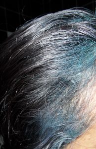Blue Hairline Indigo Over Grey