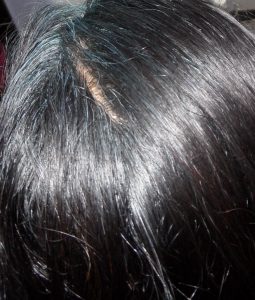 Blue Hair on Black Hair Colour with Natural Indigo
