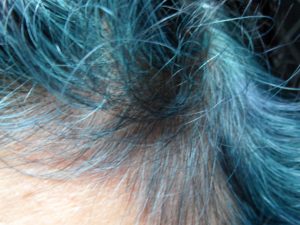 Blue Hair Dye Indigo in Grey Hair